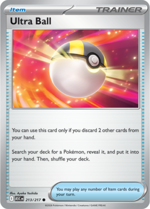 Pokémon TCG Ultra Ball – ASC 213 Common Regular – EN