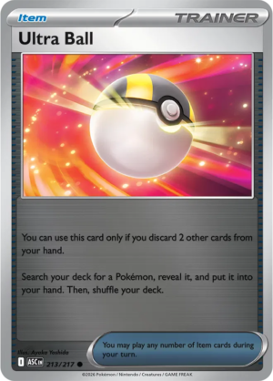 Pokémon TCG Ultra Ball – ASC 213 Common Reverse Holofoil – EN