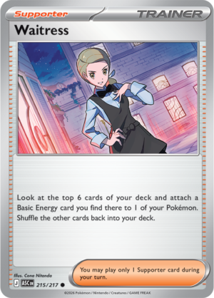 Pokémon TCG Waitress – ASC 215 Common Regular – EN