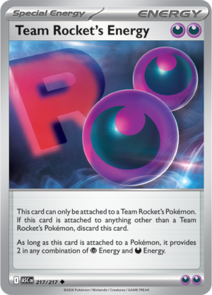 Pokémon TCG Team Rocket's Energy – ASC 217 Uncommon Regular – EN