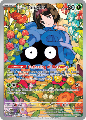 Pokémon TCG Erika's Tangela – ASC 218 Illustration Rare Holofoil – EN
