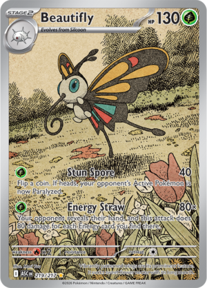 Pokémon TCG Beautifly – ASC 219 Illustration Rare Holofoil – EN