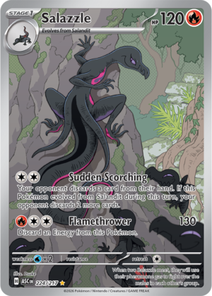 Pokémon TCG Salazzle – ASC 224 Illustration Rare Holofoil – EN