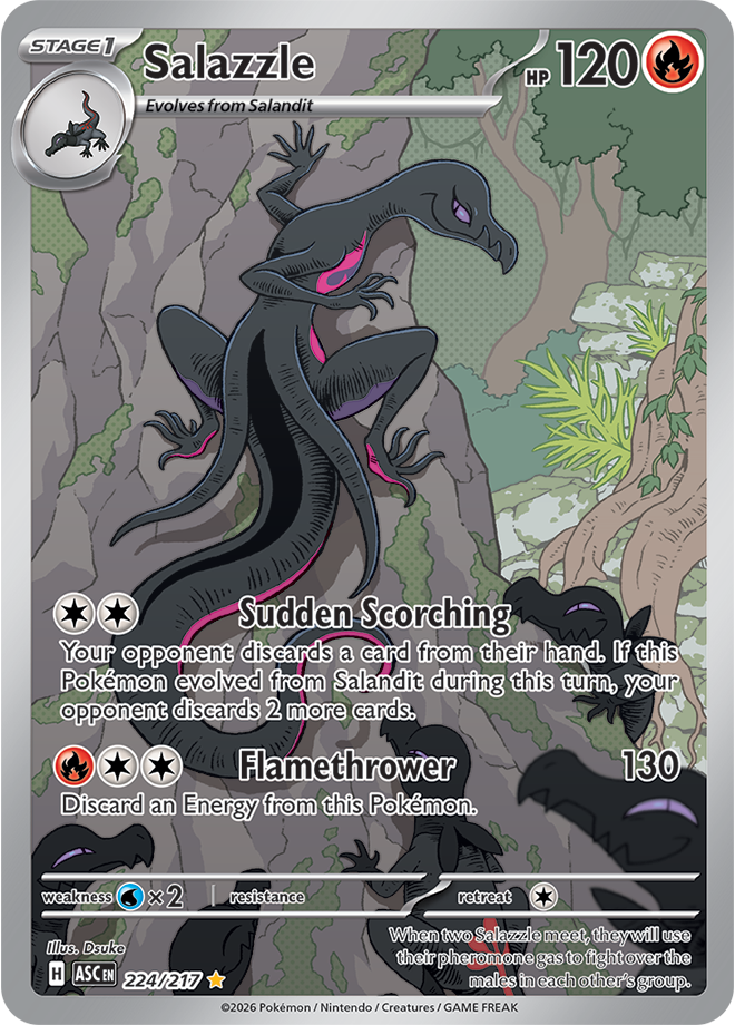 Pokémon TCG Salazzle – ASC 224 Illustration Rare Holofoil – EN