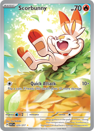 Pokémon TCG Scorbunny – ASC 225 Illustration Rare Holofoil – EN