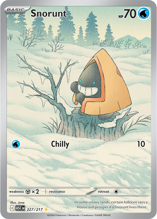 Pokémon TCG Snorunt – ASC 227 Illustration Rare Holofoil – EN