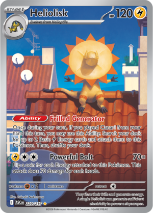 Pokémon TCG Heliolisk – ASC 229 Illustration Rare Holofoil – EN