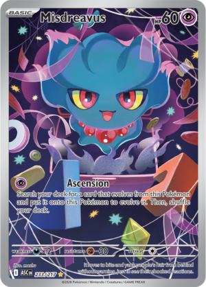 Pokémon TCG Misdreavus – ASC 233 Illustration Rare Holofoil – EN