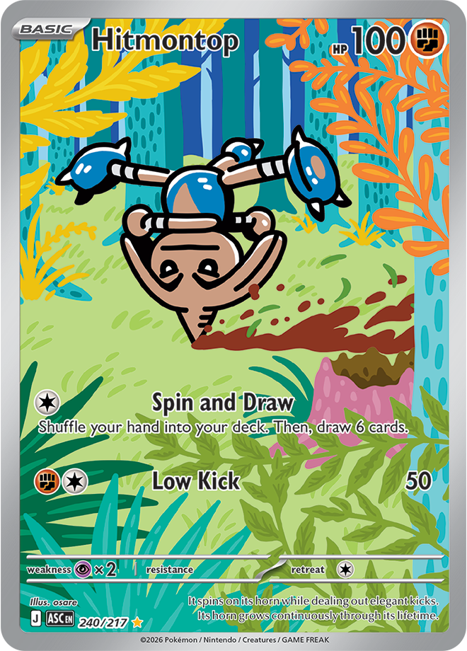 Pokémon TCG Hitmontop – ASC 240 Illustration Rare Holofoil – EN
