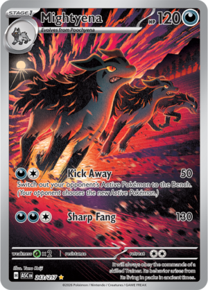 Pokémon TCG Mightyena – ASC 243 Illustration Rare Holofoil – EN