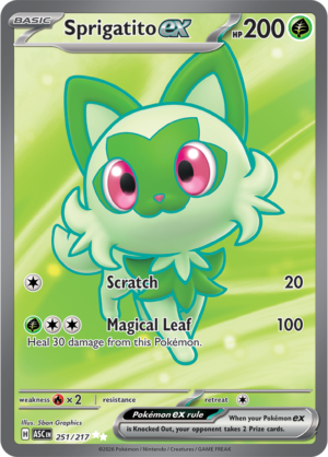 Pokémon TCG Sprigatito ex – ASC 251 Ultra Rare Holofoil – EN