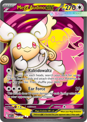 Pokémon TCG Mega Audino ex – ASC 253 Ultra Rare Holofoil – EN