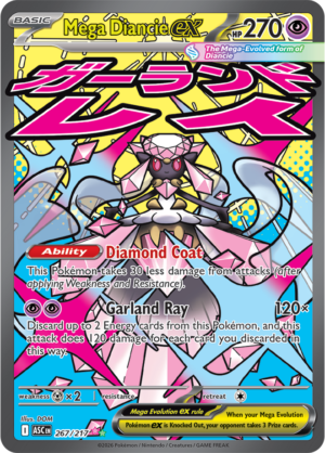 Pokémon TCG Mega Diancie ex – ASC 267 Ultra Rare Holofoil – EN