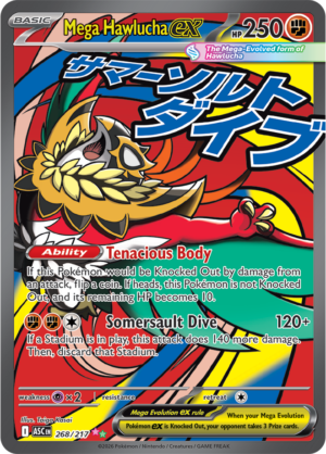 Pokémon TCG Mega Hawlucha ex – ASC 268 Ultra Rare Holofoil – EN