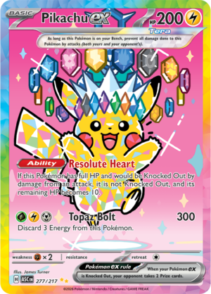 Pokémon TCG Pikachu ex – ASC 277 Special Illustration Rare Holofoil – EN