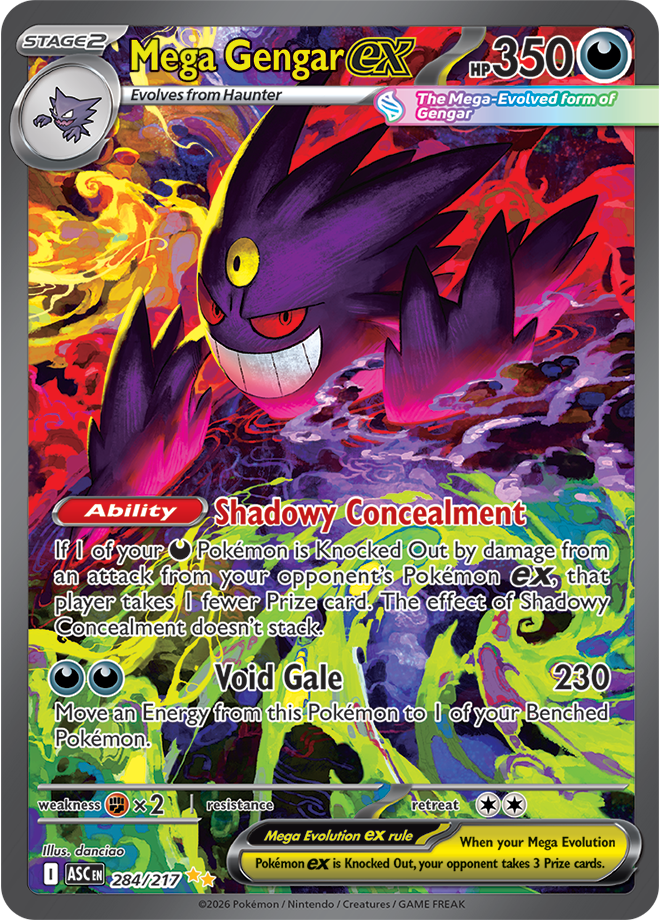 Pokémon TCG Mega Gengar ex – ASC 284 Special Illustration Rare Holofoil – EN