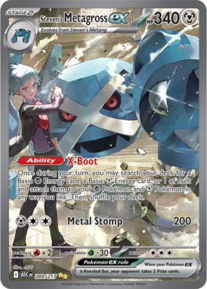Pokémon TCG Steven's Metagross ex – ASC 289 Special Illustration Rare Holofoil – EN