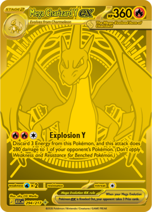 Pokémon TCG Mega Charizard Y ex – ASC 294 Mega Hyper Rare Holofoil – EN