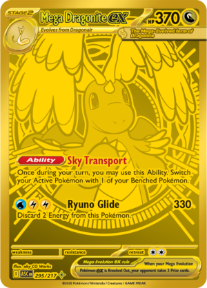 Pokémon TCG Mega Dragonite ex – ASC 295 Mega Hyper Rare Holofoil – EN