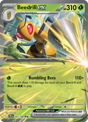 Pokémon TCG Beedrill ex – CRI 003 Double Rare Holofoil – EN