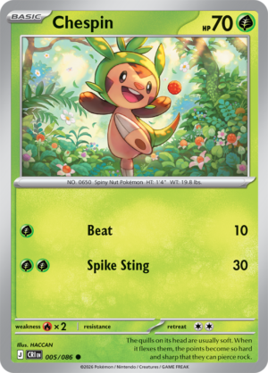 Pokémon TCG Chespin – CRI 005 Common Regular – EN