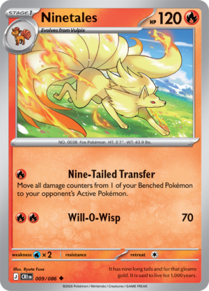 Pokémon TCG Ninetales – CRI 009 Uncommon Regular – EN