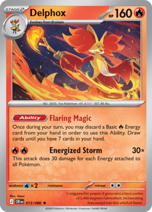 Pokémon TCG Delphox – CRI 013 Rare Holofoil – EN