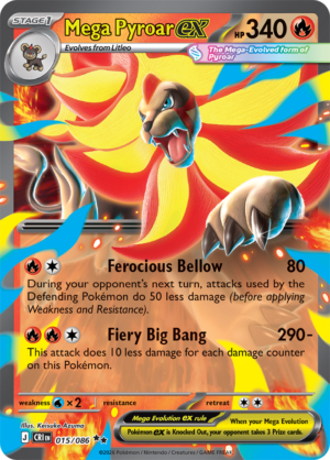 Pokémon TCG Mega Pyroar ex – CRI 015 Double Rare Holofoil – EN