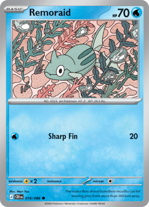 Pokémon TCG Remoraid – CRI 016 Common Regular – EN