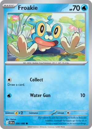 Pokémon TCG Froakie – CRI 020 Common Regular – EN
