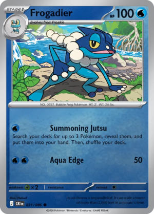 Pokémon TCG Frogadier – CRI 021 Common Reverse Holofoil – EN