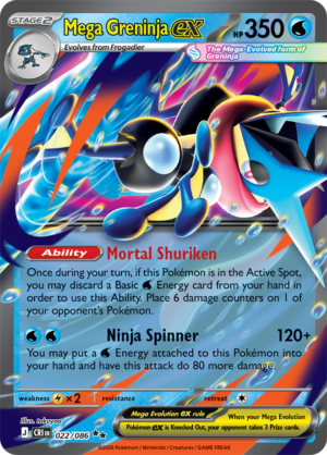 Pokémon TCG Mega Greninja ex – CRI 022 Double Rare Holofoil – EN