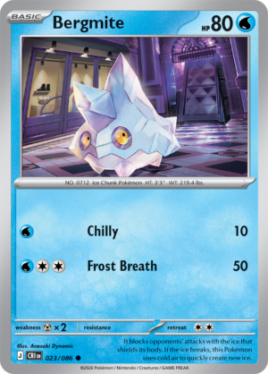 Pokémon TCG Bergmite – CRI 023 Common Regular – EN