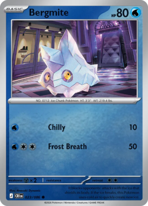 Pokémon TCG Bergmite – CRI 023 Common Reverse Holofoil – EN