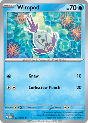 Pokémon TCG Wimpod – CRI 025 Common Regular – EN