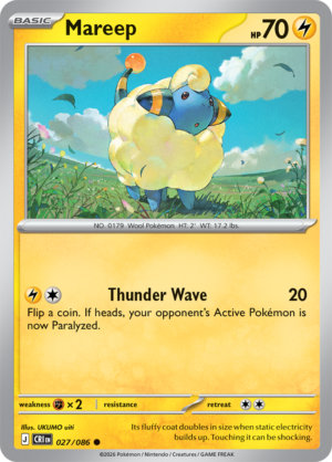 Pokémon TCG Mareep – CRI 027 Common Regular – EN