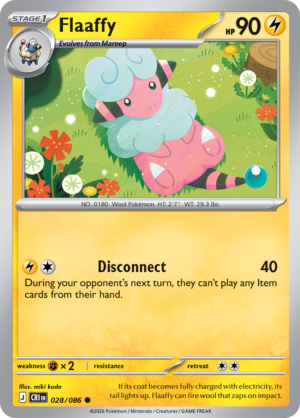 Pokémon TCG Flaaffy – CRI 028 Common Regular – EN