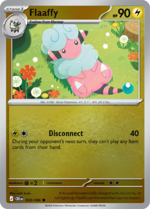 Pokémon TCG Flaaffy – CRI 028 Common Reverse Holofoil – EN