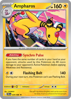 Pokémon TCG Ampharos – CRI 029 Rare Holofoil – EN