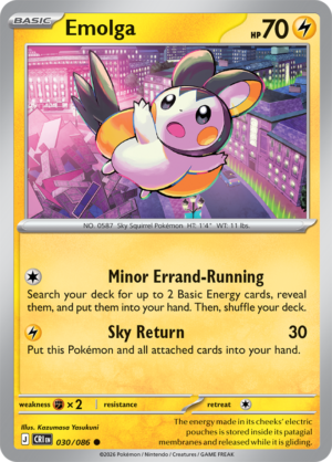 Pokémon TCG Emolga – CRI 030 Common Regular – EN