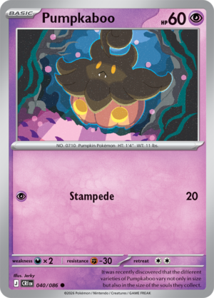 Pokémon TCG Pumpkaboo – CRI 040 Common Regular – EN