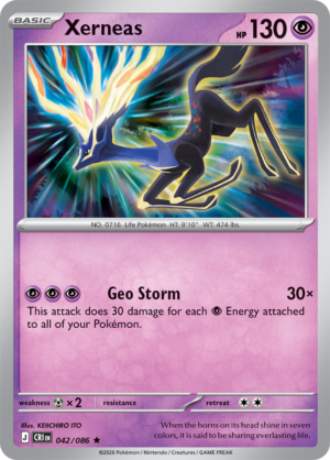 Pokémon TCG Xerneas – CRI 042 Rare Holofoil – EN