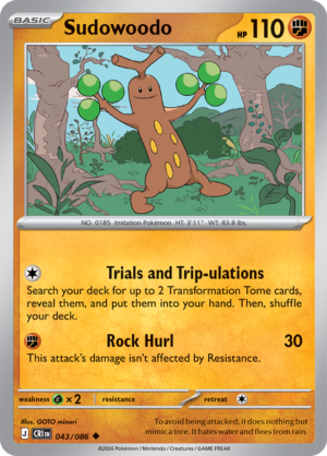 Pokémon TCG Sudowoodo – CRI 043 Uncommon Regular – EN