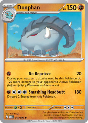 Pokémon TCG Donphan – CRI 045 Common Regular – EN