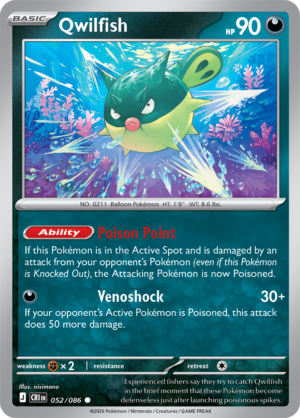 Pokémon TCG Qwilfish – CRI 052 Common Regular – EN