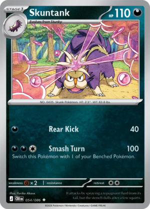 Pokémon TCG Skuntank – CRI 054 Uncommon Reverse Holofoil – EN
