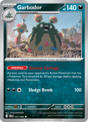 Pokémon TCG Garbodor – CRI 057 Uncommon Regular – EN