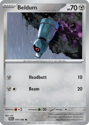 Pokémon TCG Beldum – CRI 059 Common Regular – EN