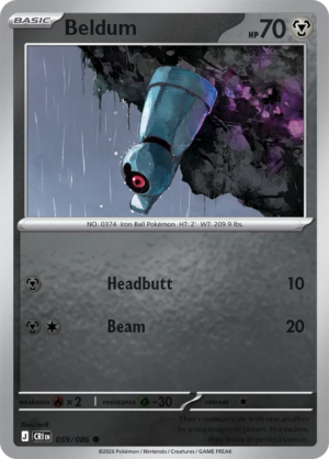 Pokémon TCG Beldum – CRI 059 Common Reverse Holofoil – EN