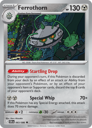 Pokémon TCG Ferrothorn – CRI 063 Uncommon Regular – EN